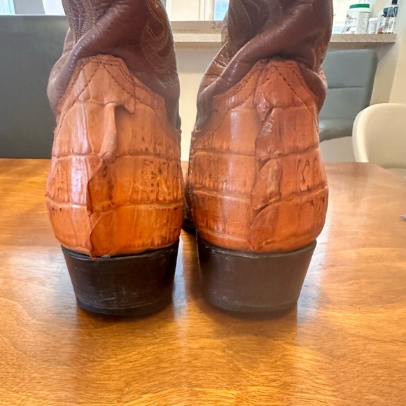 Genuine Caiman Alligator Skin Cowboy Western Boots Mens Size 10D - Picture 7 of 8